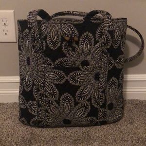 Black and White Vera Bradley Tote Bag